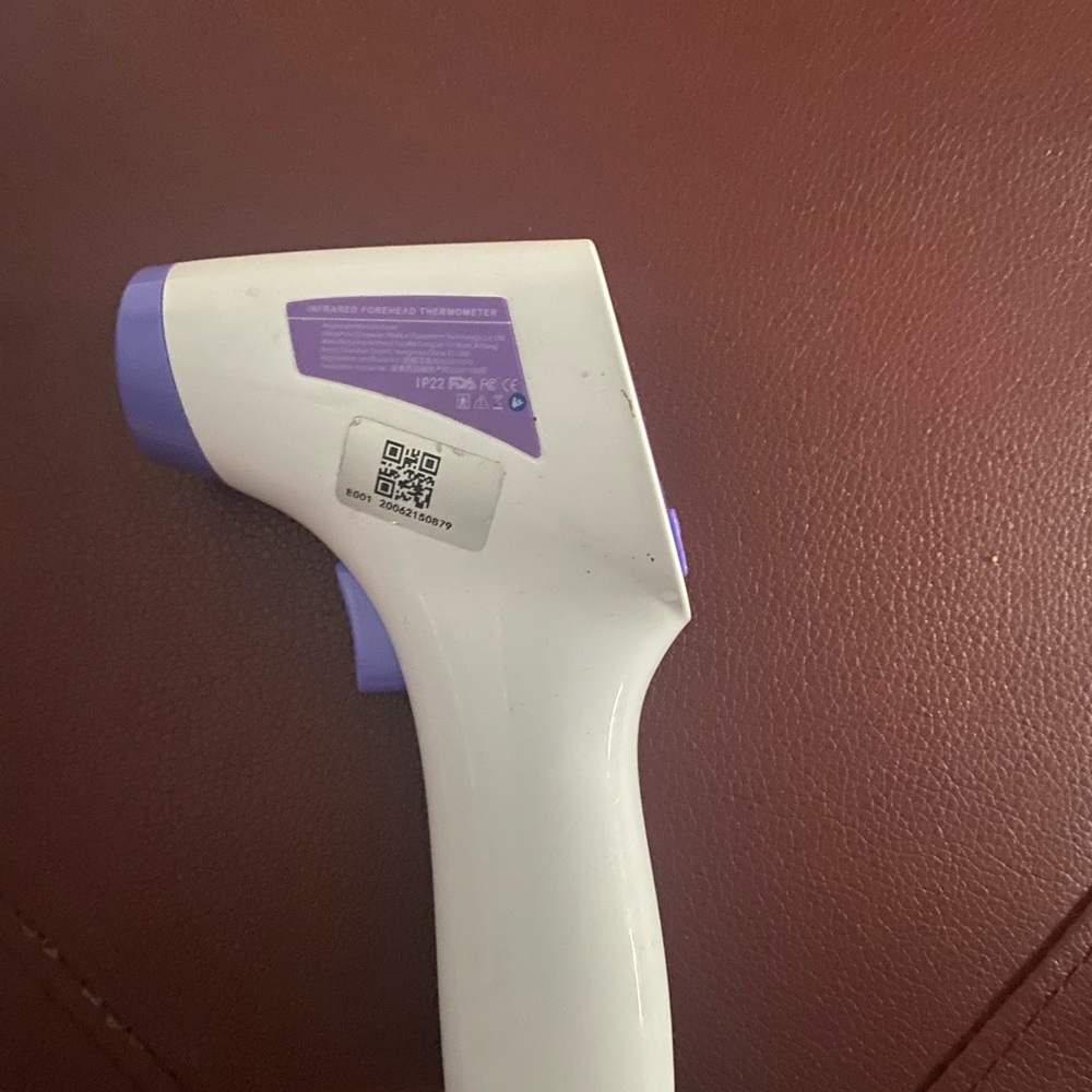White and Purple Infrared Thermometer